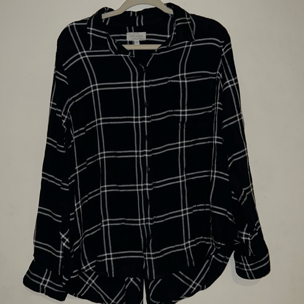 Lucky brand plaid button-up shirt